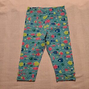 Minibamba girls size 3T pull on fish design pants, nwot
